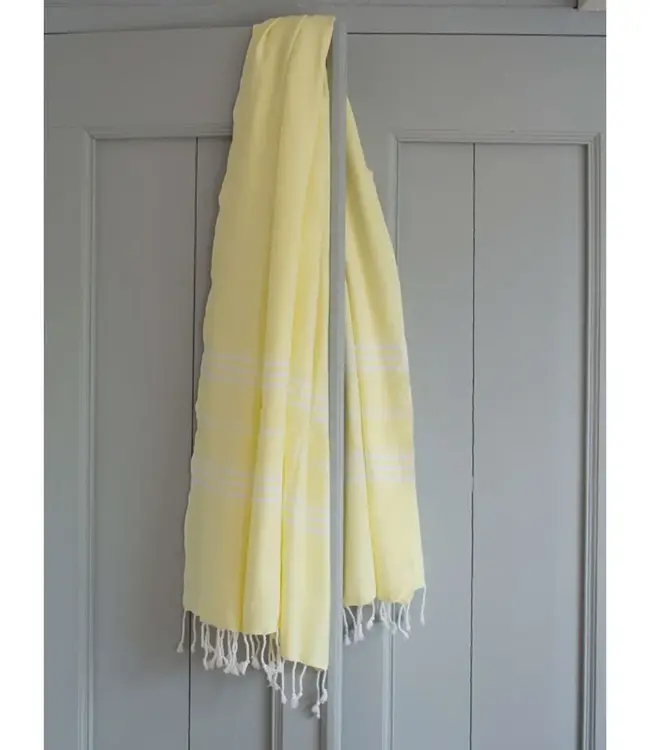 hamamdoek XL citroengeel 210x100cm