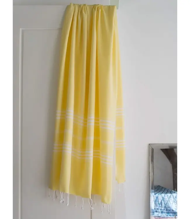 hamamdoek XL geel 210x100cm