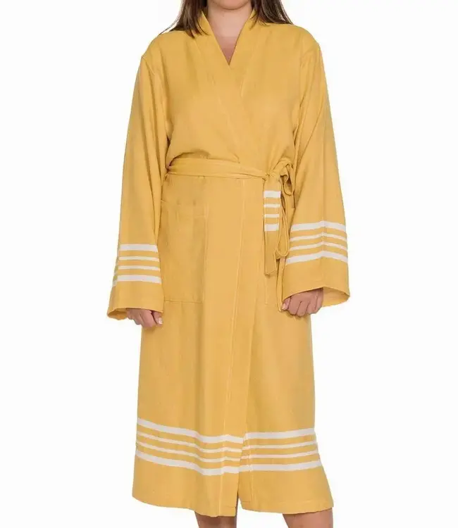hamam badjas Krem Sultan mustard yellow