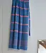 Ottomania 2 kleuren hamamdoek mediteraanblauw/zuurstokroze 170x100cm