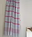 Ottomania 2 kleuren hamamdoek lichtblauw/robijnrood 170x100cm