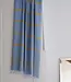 Ottomania 2 kleuren hamamdoek blauw/mosterd 170x100cm