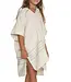 kinder strandponcho natural mint