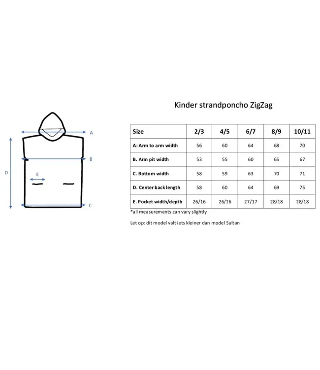 strandponcho ZigZag black