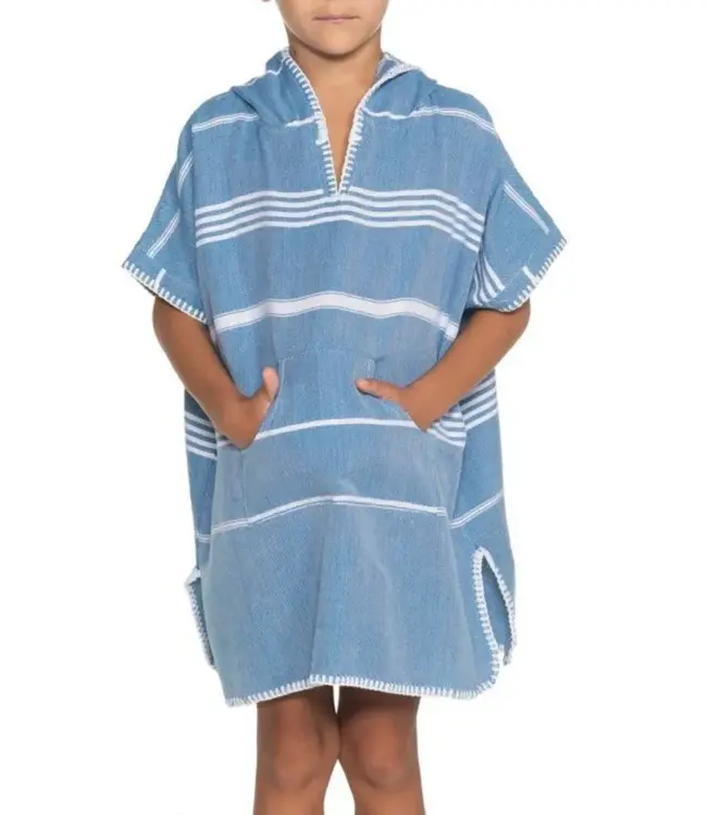 kids zwemponcho Leyla petrol blue