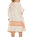 kinder strandponcho natural orange
