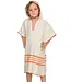 kinder strandponcho natural orange