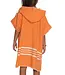 kinder strandponcho orange