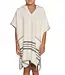 kinder strandponcho natural dark grey