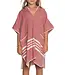 kinder strandponcho dusty rose