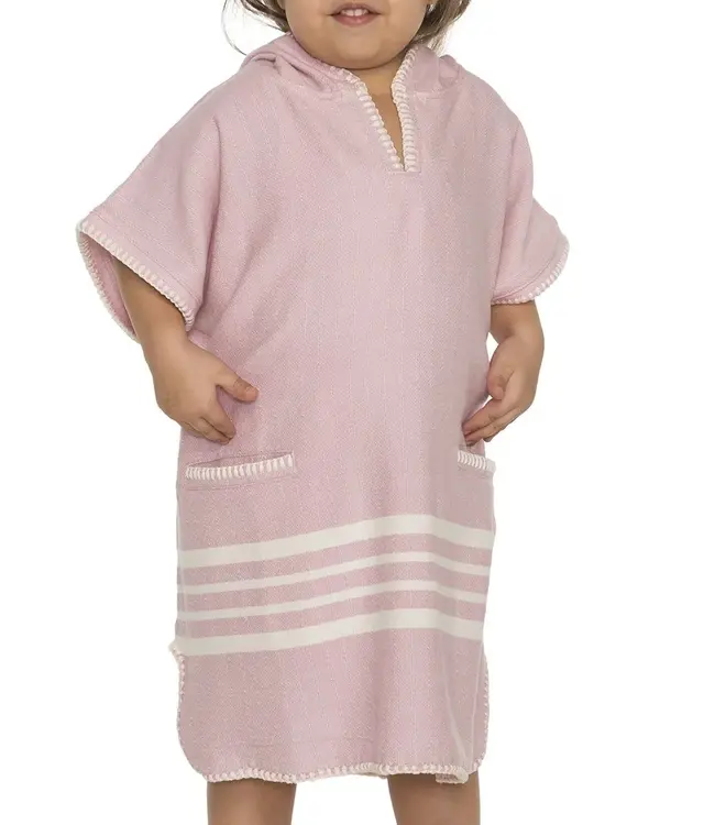 kinder strandponcho hamam rose pink