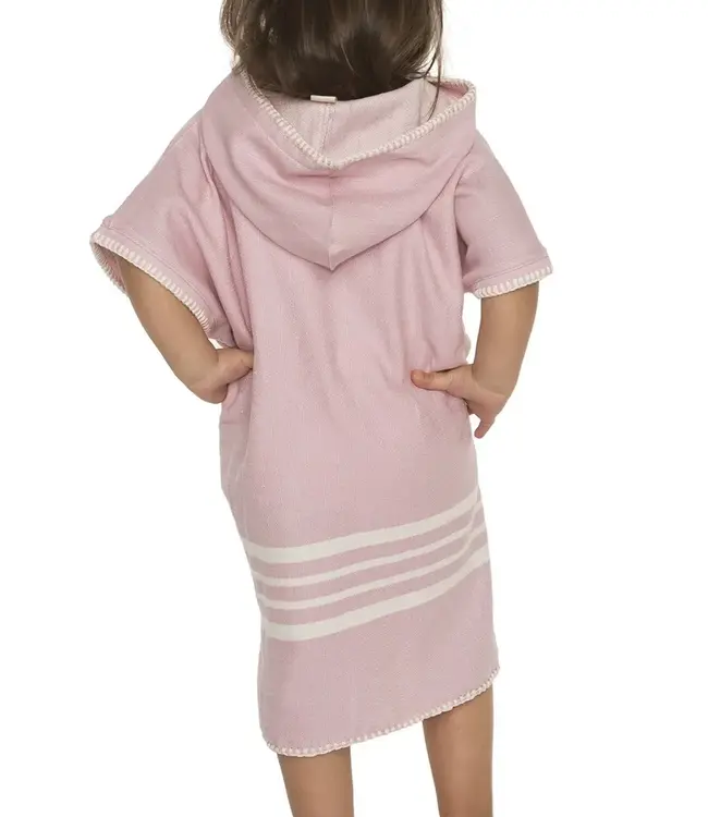 kinder strandponcho hamam rose pink
