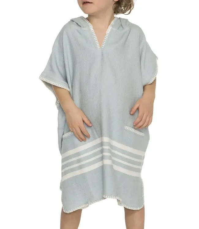 kinder strandponcho hamam light blue