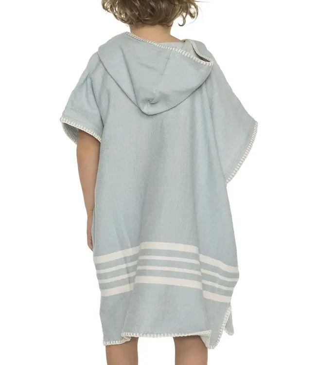 kinder strandponcho hamam light blue