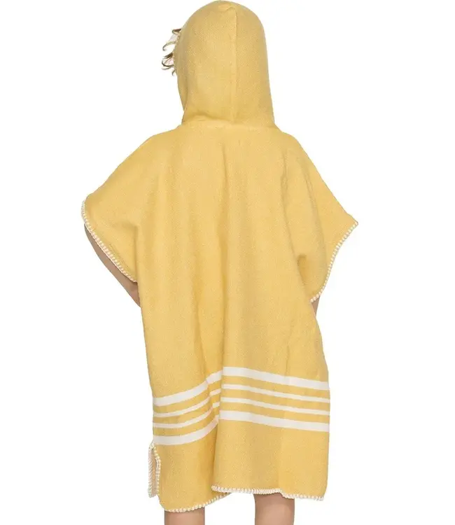 kinder strandponcho hamam mustard yellow