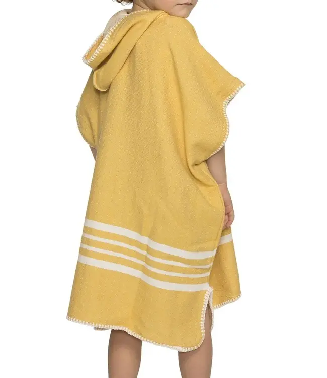 kinder strandponcho hamam mustard yellow