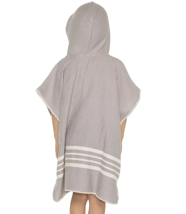 kinder strandponcho hamam light grey