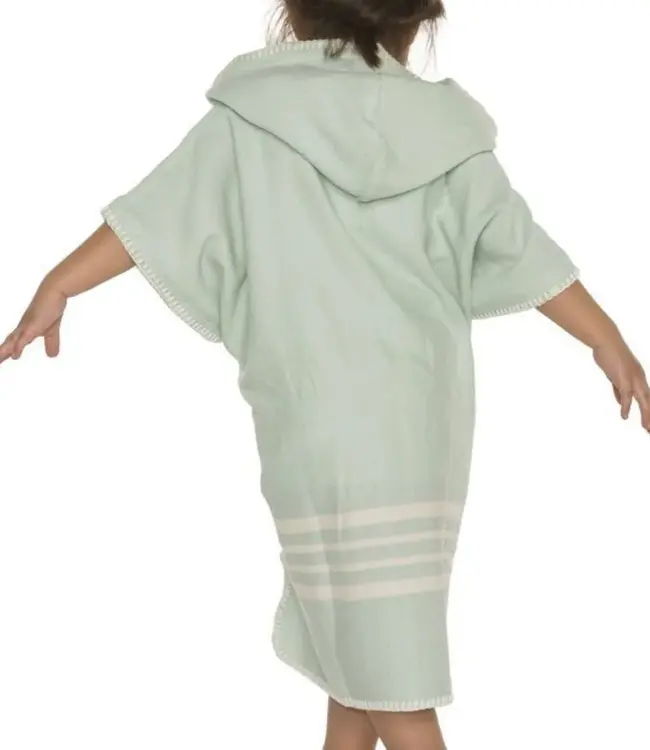kinder strandponcho hamam mint