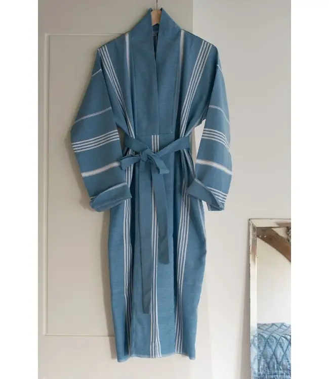 hamam badjas oceaanblauw