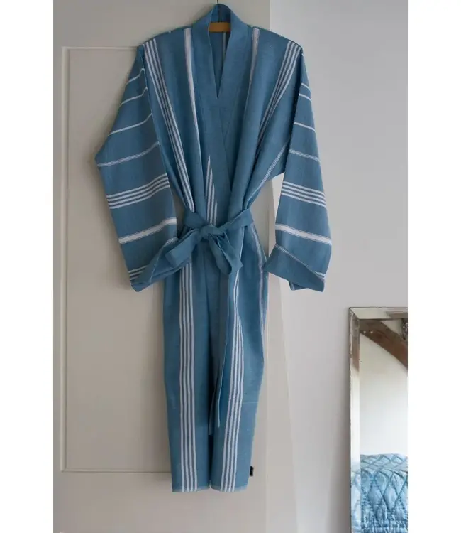 hamam badjas oceaanblauw
