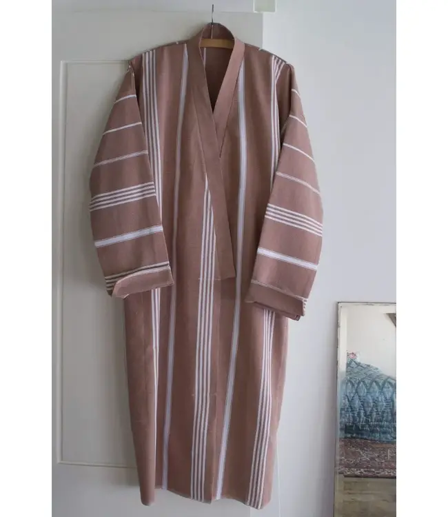 hamam badjas bruin maat M