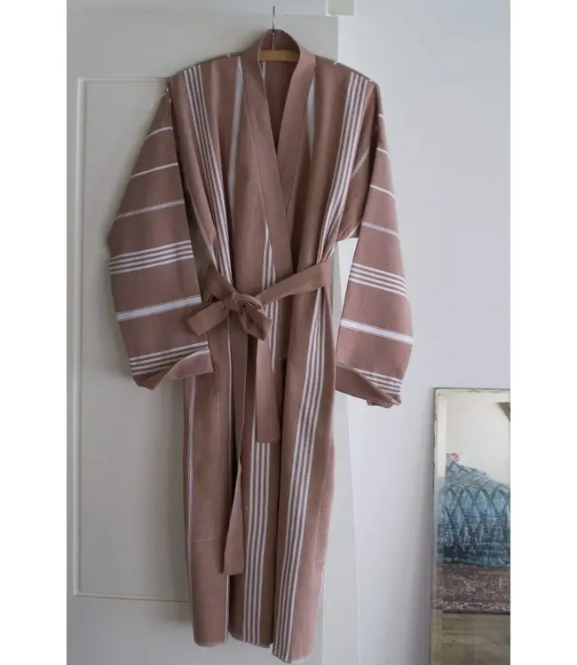 hamam badjas bruin maat M