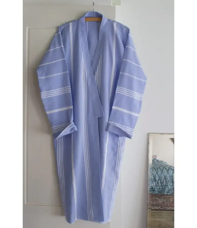 hamam badjas lavendelblauw maat M