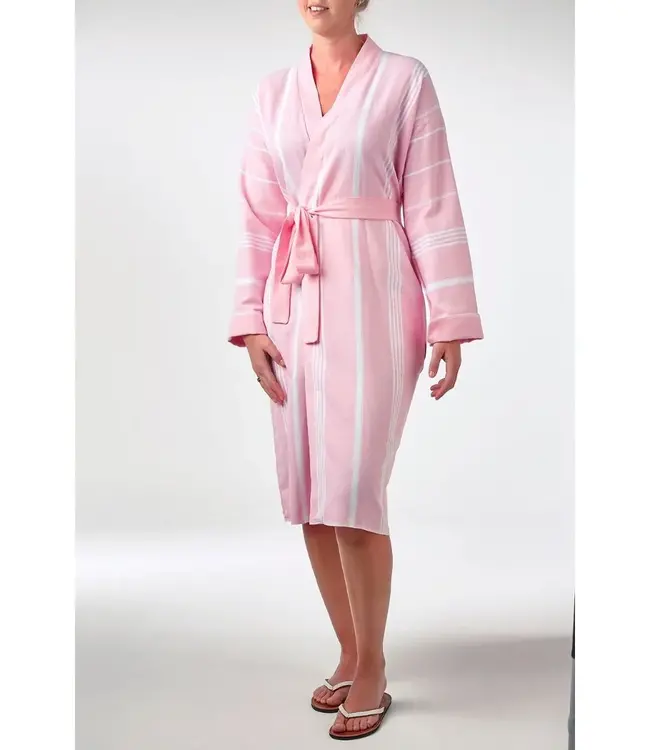 hamam badjas poederroze