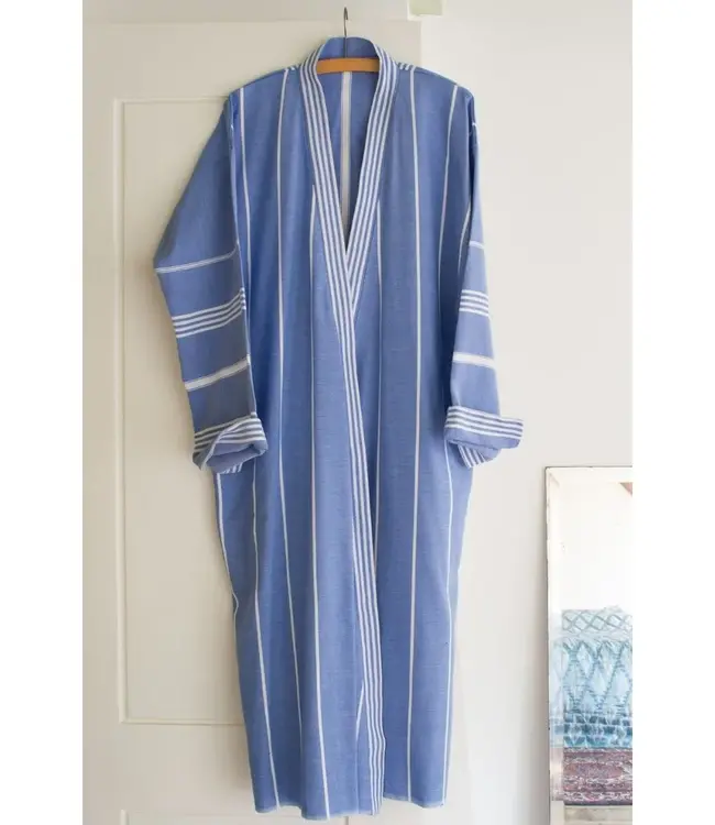 hamam badjas grieksblauw