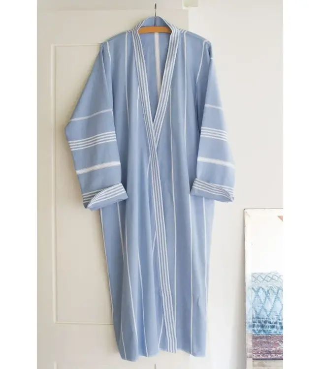 hamam badjas blauw