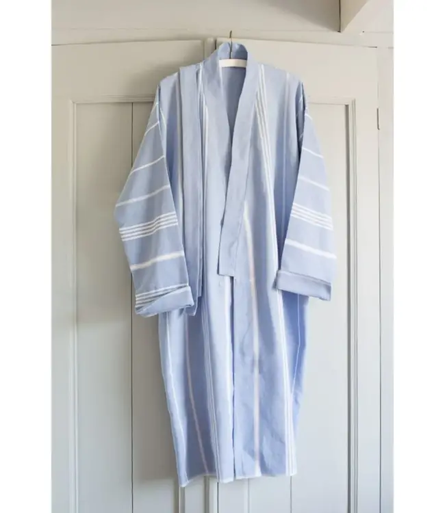 hamam badjas blauw