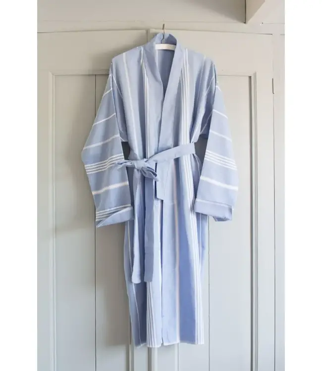 hamam badjas blauw
