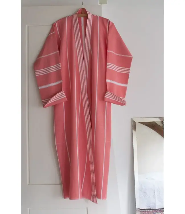 hamam badjas koraalrood