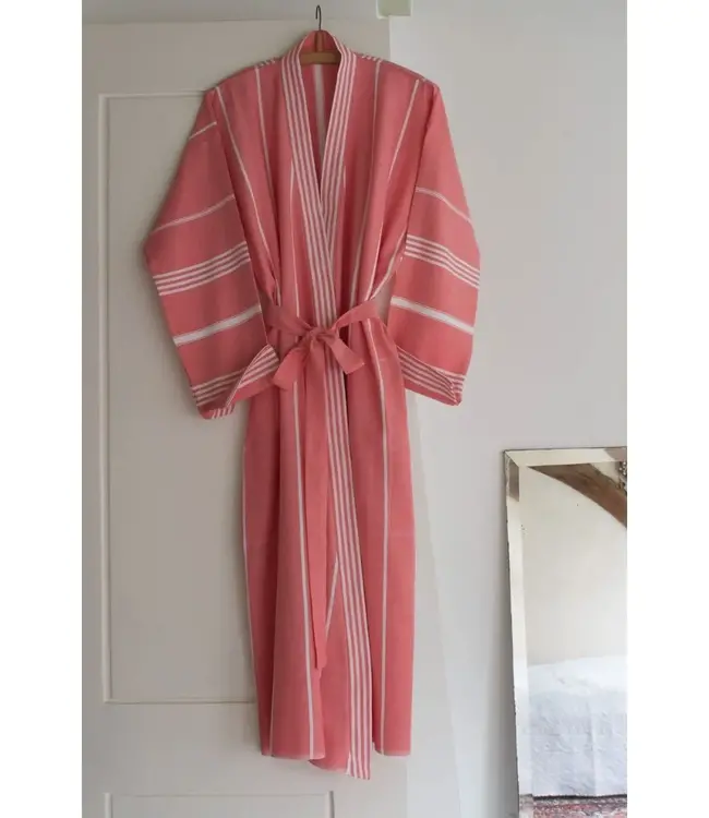 hamam badjas koraalrood