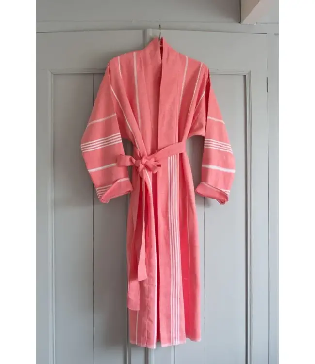 hamam badjas koraalrood