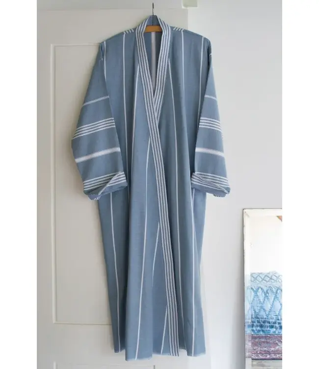 hamam badjas jeansblauw