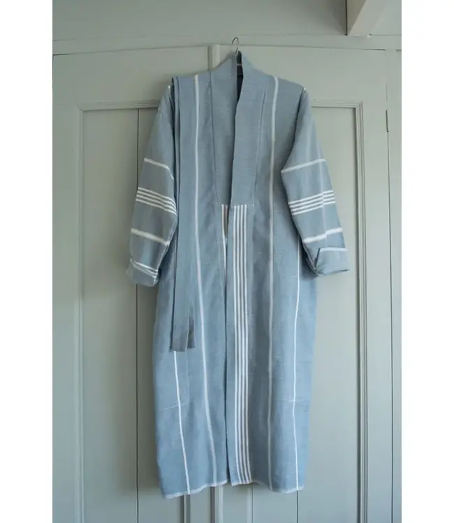 hamam badjas jeansblauw