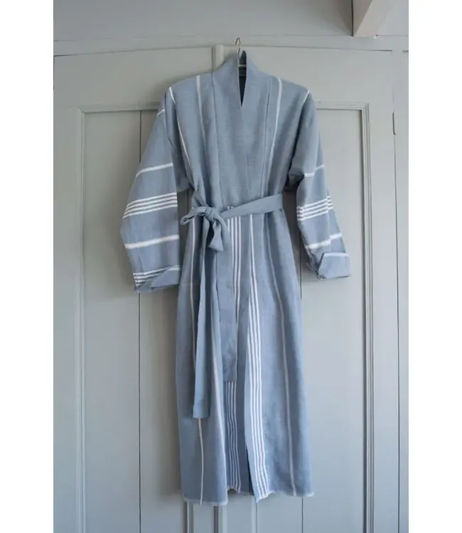 hamam badjas jeansblauw
