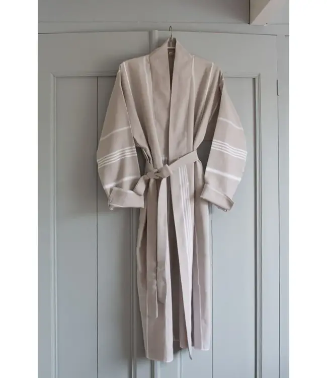 hamam badjas grijsbeige