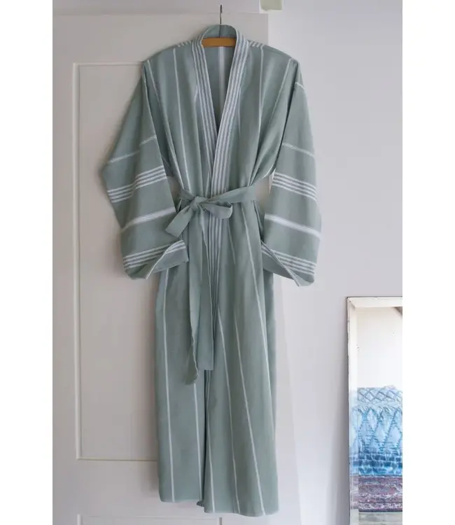hamam badjas grijsgroen