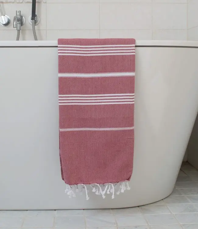 hamamdoek bordeaux 170x100cm