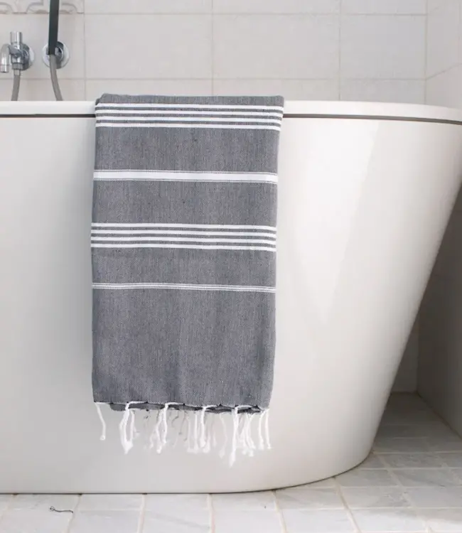 hamamdoek zwart 170x100cm