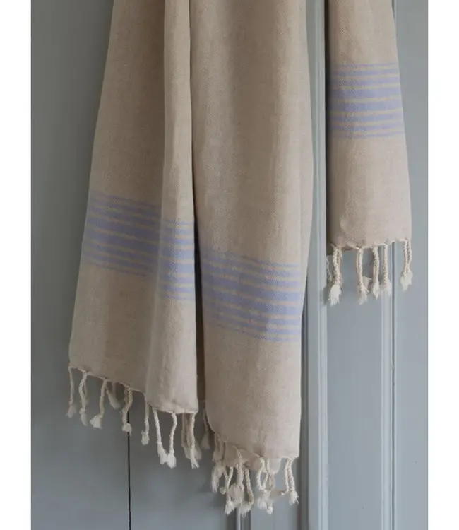 linnen hamamdoek lavendelblauw 170x100cm