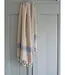 Ottomania linnen hamamdoek grieksblauw gestreept 170x100cm