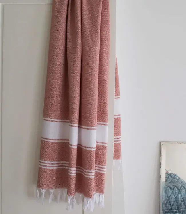Ottomania hamamdoek Honingraat koper 170x100cm