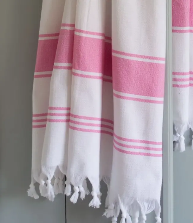 hamamdoek Honingraat sorbetroze 170x100cm