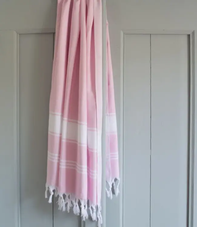 hamamdoek Honingraat roze 170x100cm