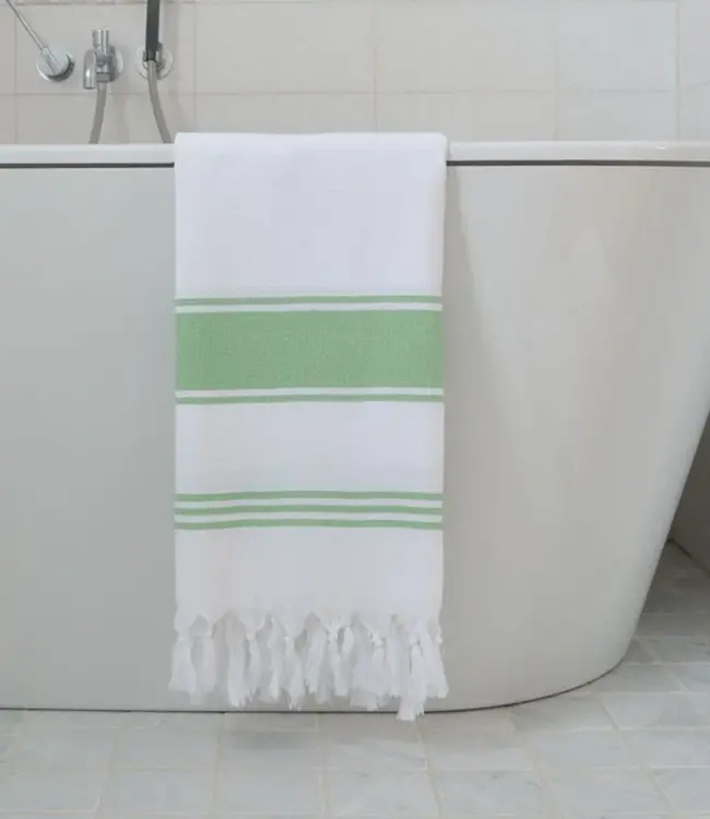 hamamdoek Honingraat pistache 170x100cm