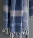 hamamdoek Honingraat blauw 170x100cm