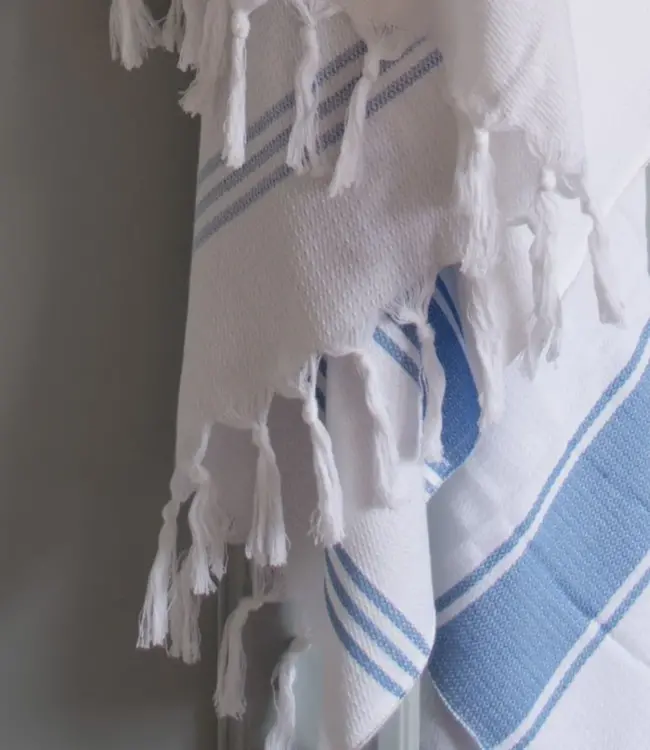 hamamdoek Honingraat blauw 170x100cm